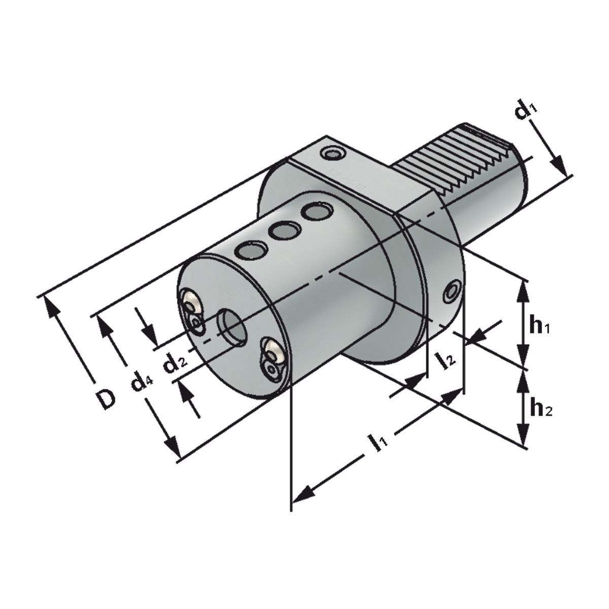 Bohrstangenhalter E2-40x10 DIN 69880 (ISO 10889)