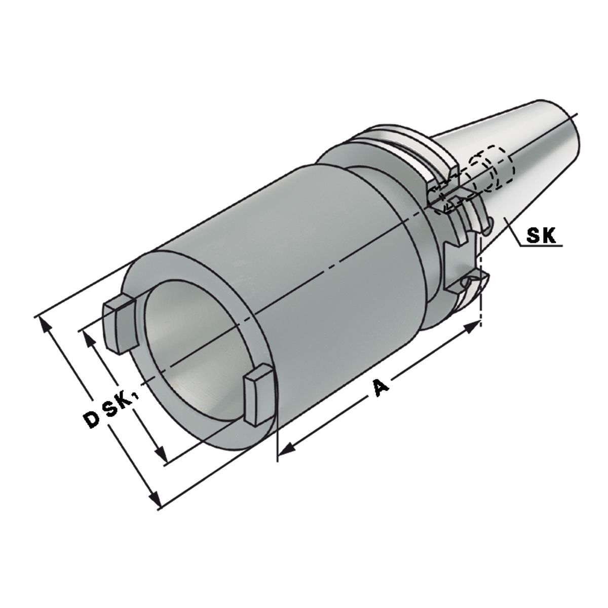 Zwischenhülse SK 50 - SK 50 - 120 DIN 69871 A