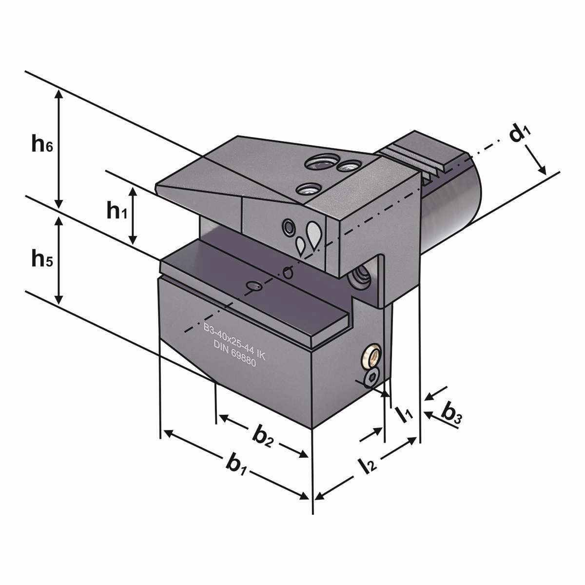 Radial-Werkzeughalter B3-50x32-55 DIN 69880 (ISO 10889)