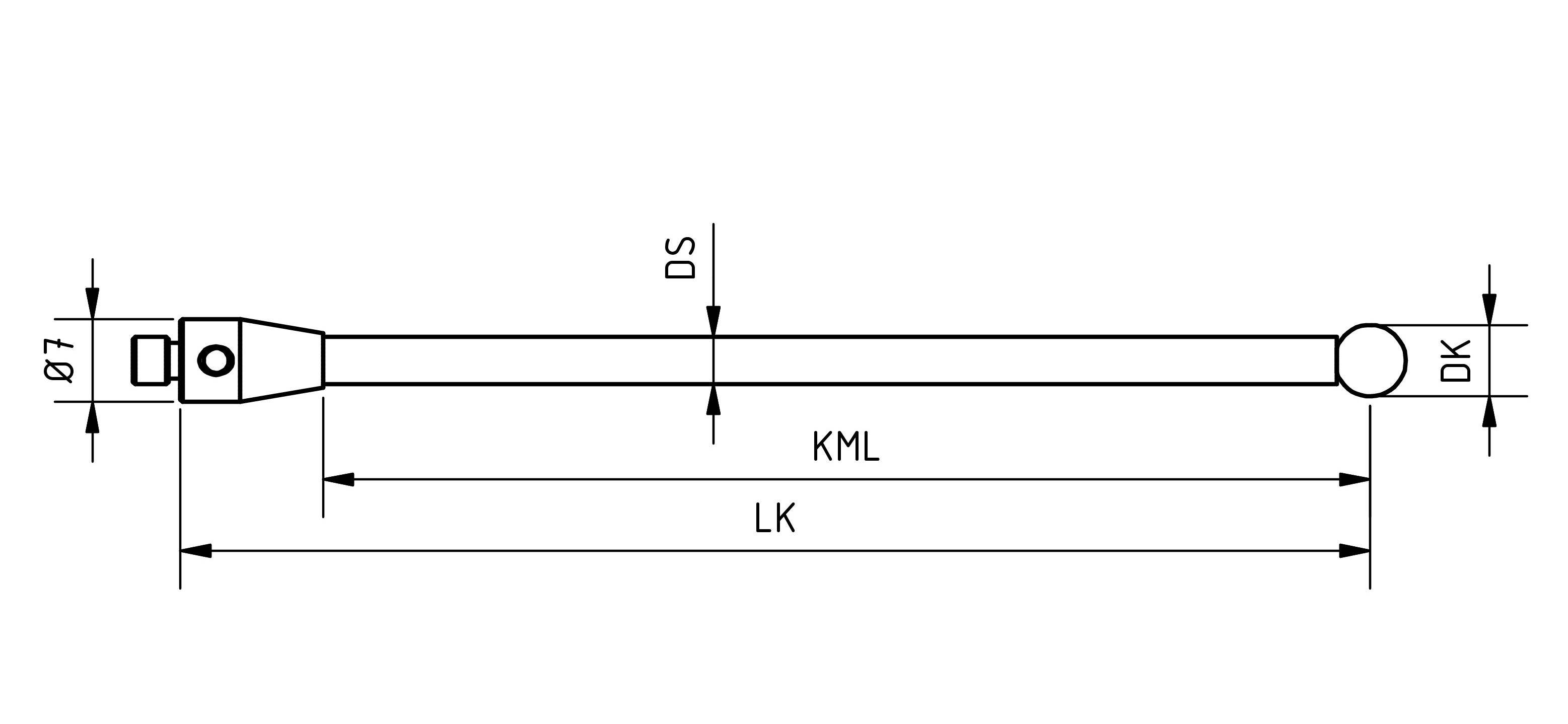 Rubin-Tasteinsatz 100mm KF ähnlich Renishaw ®