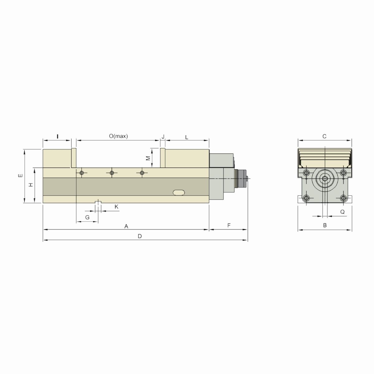 Präzisionsschraubstock AVM-200G/HV mechanisch mit Spannkraftverstärker