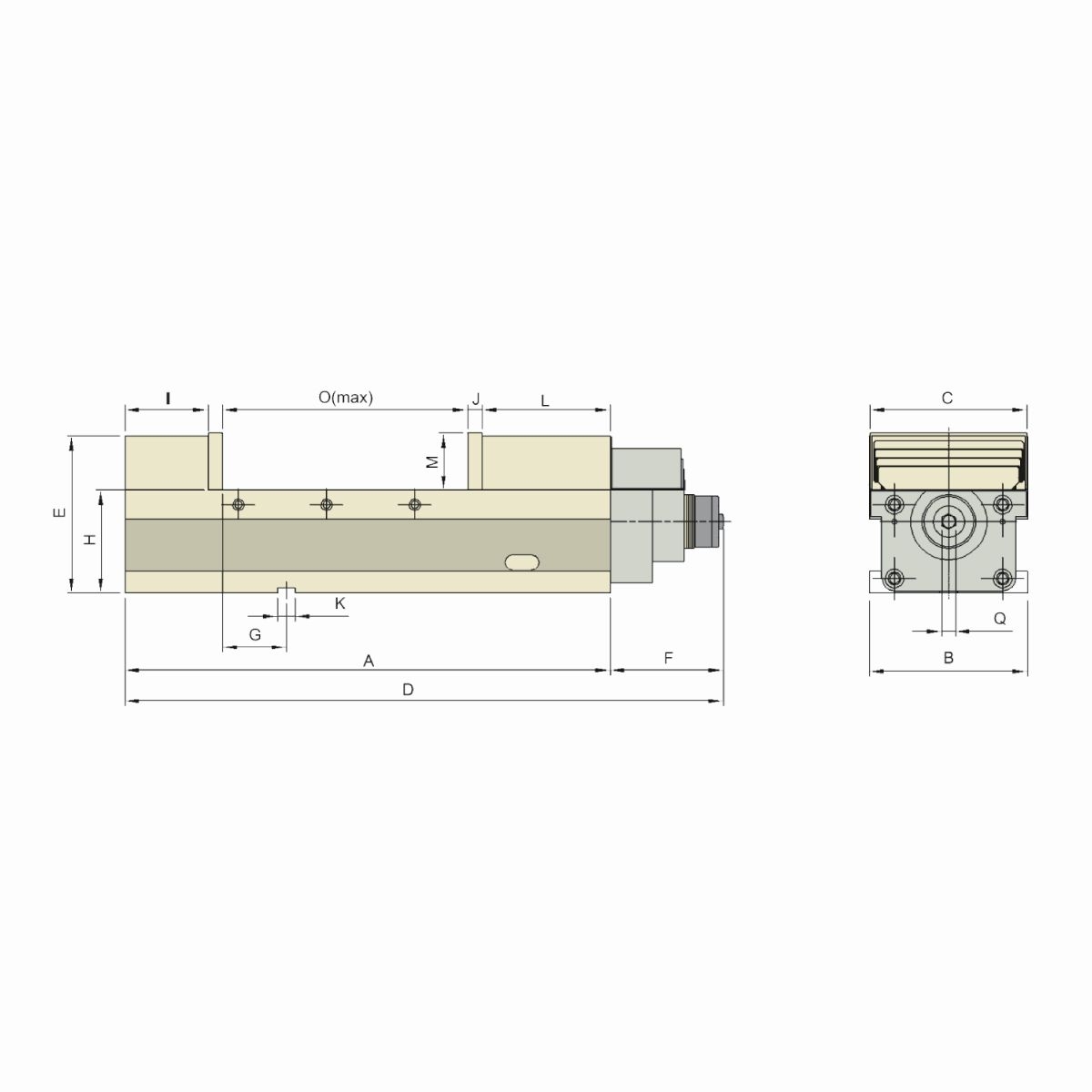 KS15020_4 Präzisionsschraubstock AVM-200G/HV mechanisch mit Spannkraftverstärker