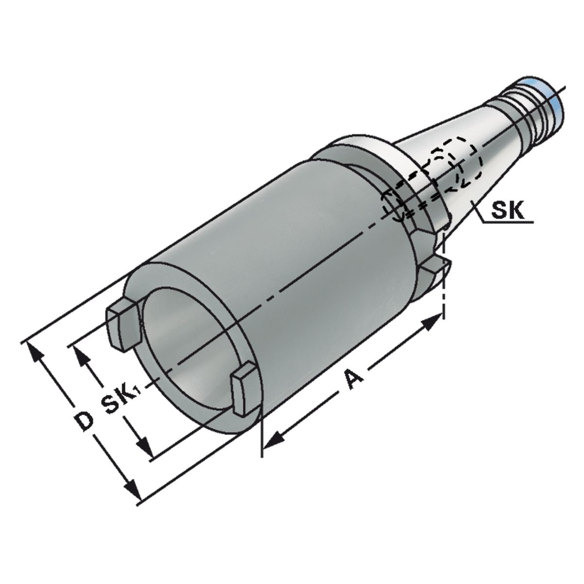 Zwischenhülse SK40 - SK30 - 50 DIN 2080