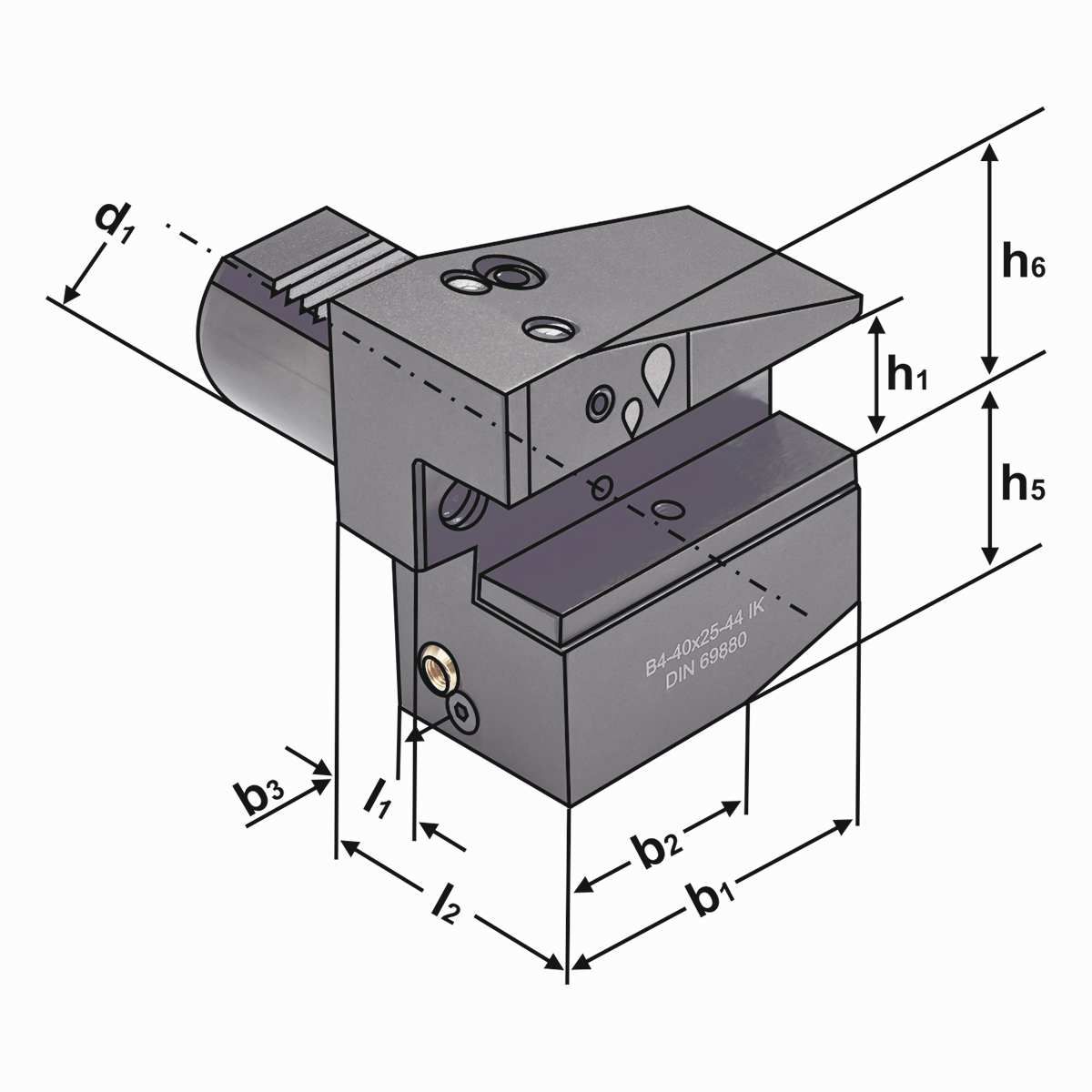 Radial-Werkzeughalter B4-30x20x40 DIN 69880 (ISO 10889)