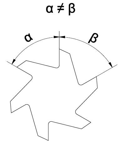 ungleiche-Teilung VHM-Reibahle extrem ungleich geteilt