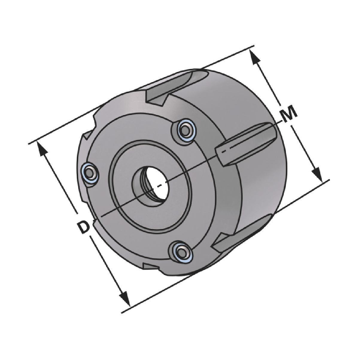 114-02-10_2 Spannmutter ER16 | 1-10 | mit Spritzdüsen für Dichtscheiben | DIN 6499 (ISO 15488)