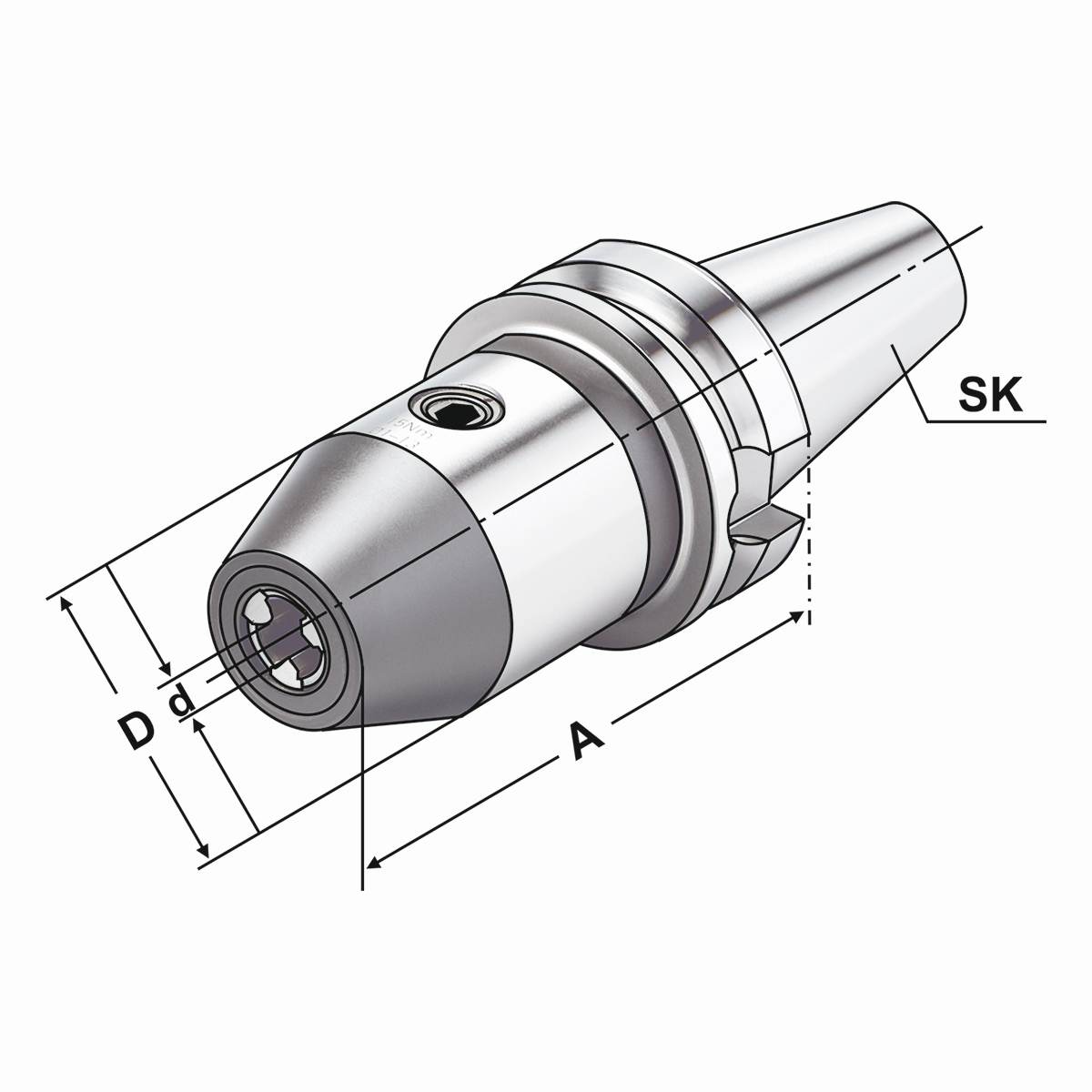 CNC-Bohrfutter BT 40- 1/13-98 JIS B 6339 (MAS-BT) AD/B