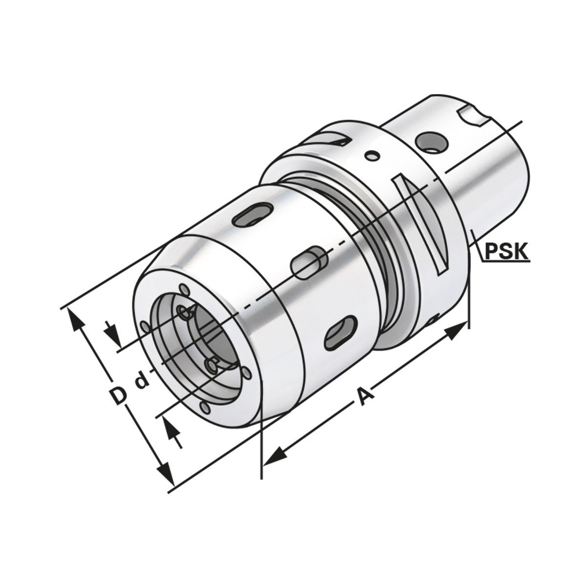 Hochleistungs-Kraftspannfutter PSK 63-20-75 ISO 26623