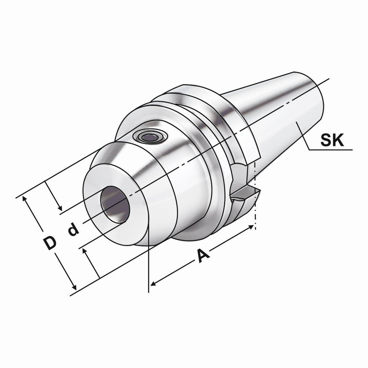 Fräseraufnahme BT 40-10-100 JIS B 6339 (MAS-BT) AD/B