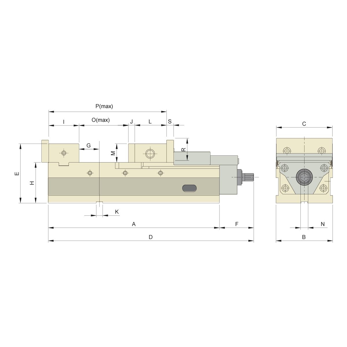 Präzisionsschraubstock AVL-160G/HV mechanisch