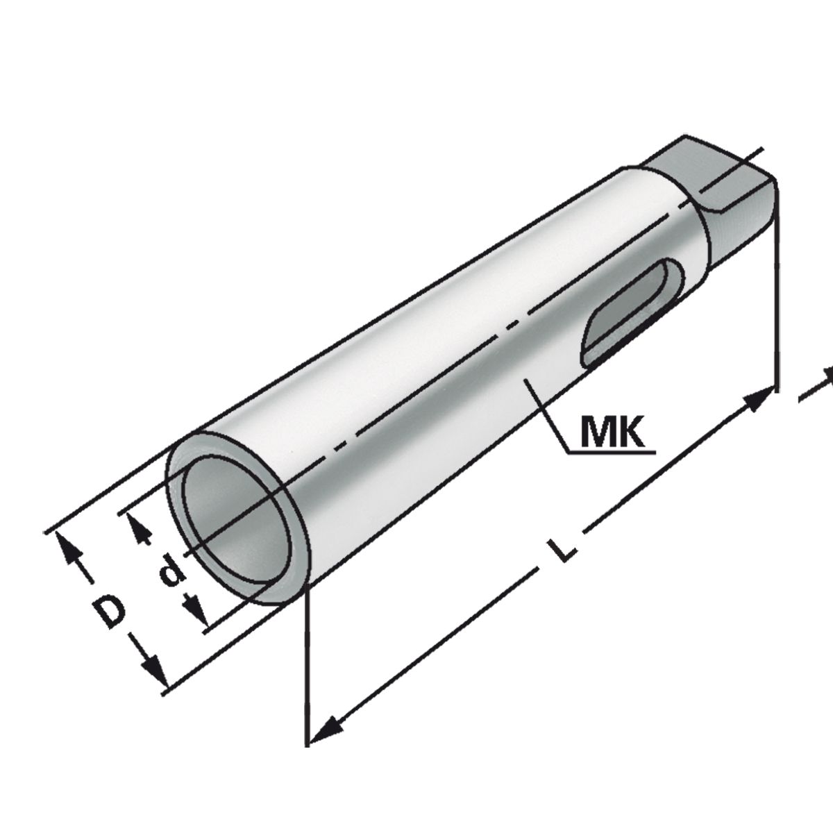 Reduzierhülsen MK 2 - MK 1 DIN 228-1B