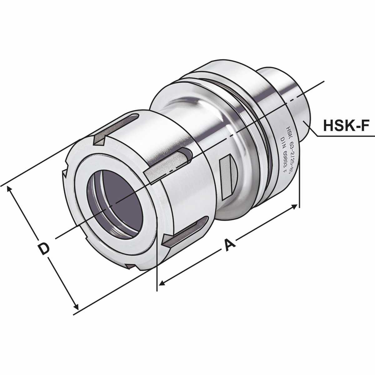 Spannfutter HSK 63-2/25-85 OZ25 DIN 69893 Form F