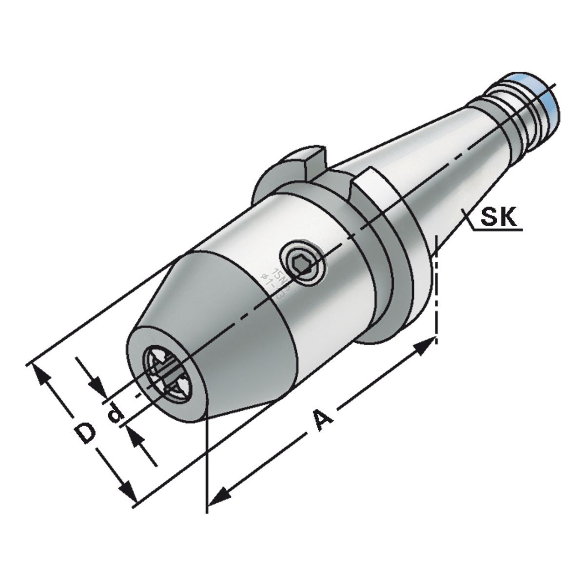 CNC-Bohrfutter SK 40- 0/8-63 DIN 2080