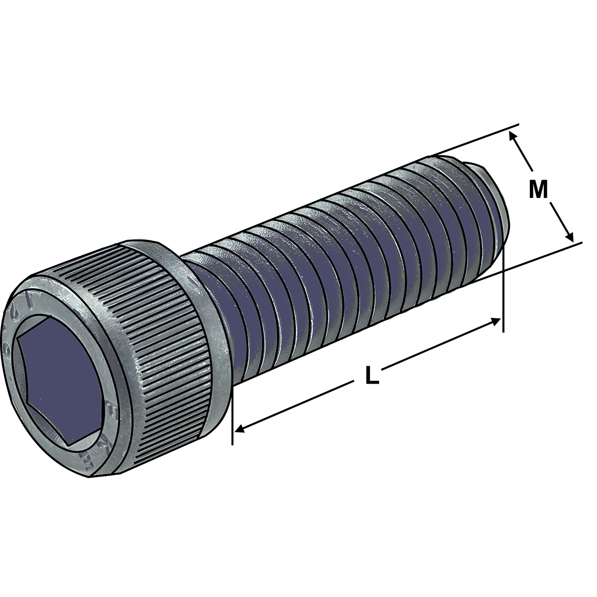 Zylinderschrauben M8 x 25 DIN912 für Quernut-Aufsteckdorne Ø 16 mm