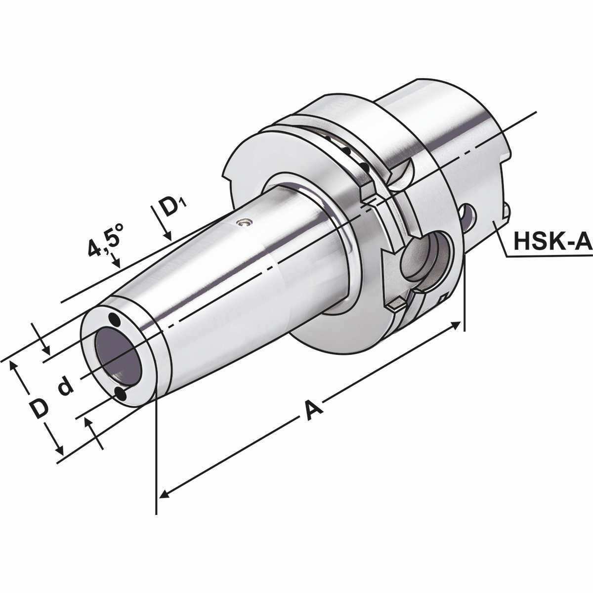 Schrumpffutter HSK 100-20-105 mit Kühlkanälen DIN 69893 Form A
